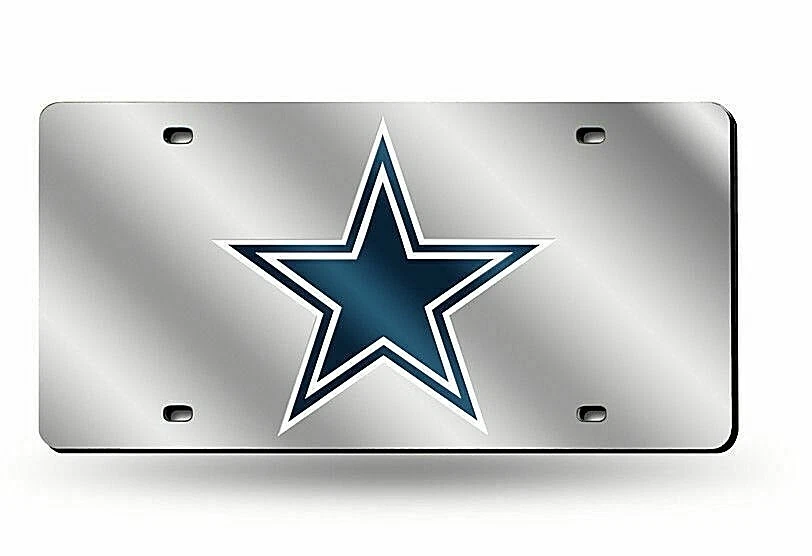 Dallas Cowboys NFL Silver Laser Tag License Plate WinCraft