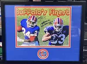 Andre Reed / Thurman Thomas Hand-Signed Autographed & Custom Framed 8x10 JSA COA - Picture 1 of 2