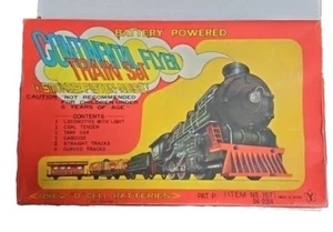 Vintage YONEZAWA CONTINENTAL FLYER batteriebetrieben Metall Zug Set in Box Spielzeug - Bild 1 von 4