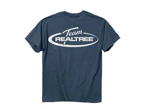 Team Realtree Herren T-Shirt blau indigoweiß Logo 100 Baumwolle kurzarm 2XL XXL - Bild 1 von 1