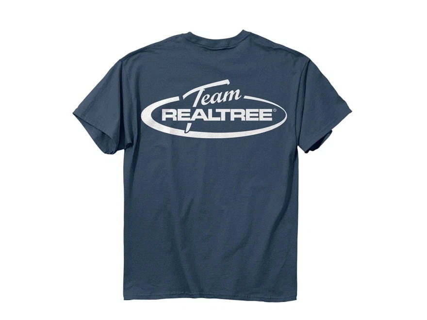 Team Realtree mens T-shirt Blue Indigo White logo 100 cotton short sleve 2XL XXL - Image 1 of 1