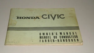 Manual De Instrucciones Honda Civic 1. Generación Año 1973 - Imagen 1 de 1