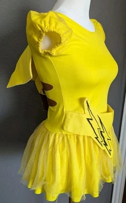 Rubies Pokemon Pikachu Costume Girls M 10 12 Halloween Costume Dress Mask Tutu - Image 1 of 4