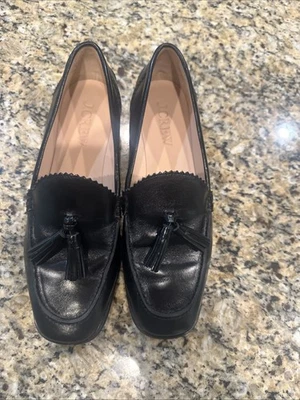 J. Mocasines Crew Maison con borla en cuero italiano negro Foto 1 de 4