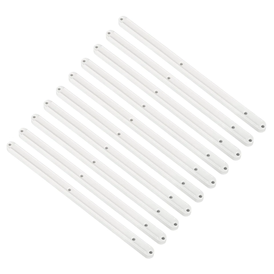 Schubladenführungen,10Stk,300mm Kunststoff,geriffelte Führungsschienen (weiß) - Bild 1 von 4