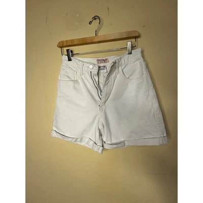 Pantalones Cortos De Colección Guess Jeans Blanco Denim Cintura Alta Mamá Talla 28 Hechos en EE. UU. Foto 1 de 4
