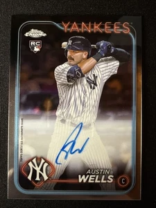 Austin Wells Rookie Auto RC 2024 Topps Chrome #RA-AW - Picture 1 of 3