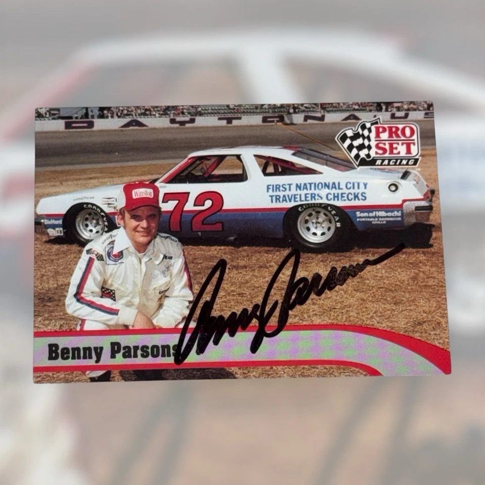Benny Parsons 1992 PRO SET LEGEND #L28 RACING VINTAGE HOFer autographed card - Image 1 of 1