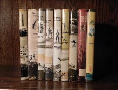 Lot of 9 Avalon Western Books - Dust Covers by Michael M. Peters - Vtg 1953-1979 - Image 1 of 4