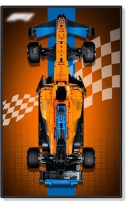 Aluminum Display Wall Frame for LEGO® Technic McLaren Formula 1™ Race Car 42141 - Bild 1 von 5