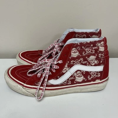 Vans Sk8 Hi 50th Anniversary Christmas Sneakers “Santa Pirate” Men 9.5 Women 11 - Image 1 of 4