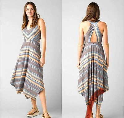 Vestido Prana Saxon Talla Pequeña Pañuelo Cuello en V Sujetador Estante Fluido Foto 1 de 4