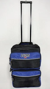 Lucas 20" Handgepäck erweiterbar blau Canvas Rollkoffer Seitengriff - Bild 1 von 24