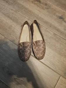 Coach Marley Driver Signature Jacquard Loafer Stoff Slipper Größe 9 gebraucht, in einwandfreiem Zustand siehe Bild - Bild 1 von 11