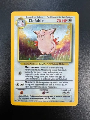 Pokemon Clefable 1/64 Jungle Holofoil No Symbol Misprint Moderately Played - Image 1 of 4