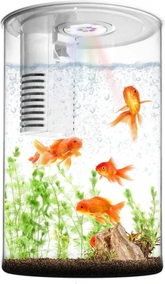 Aquarium Fish Tank Starter Kit with Filter and Nano LED Light 3 Gallon 11L New - image 1 of 4