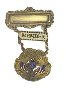 Vintage Knights Of Columbus Member Badge Gold - Picture 1 of 5