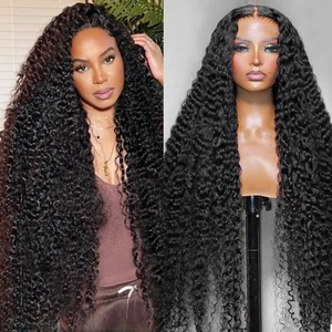 Meet Naive 30 Zoll lockige Lace Front Perücken Echthaar 200 Dichte 13x6 Lace Fro... - Bild 1 von 7