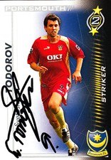 Portsmouth F.C Svetoslav Todorov Hand 05/06 Premiership Shoot Out Signed Card.