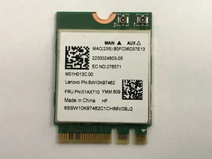 LENOVO IDEAPAD 15.6" 330S-15ARR WIRELESS WIFI CARD 01AX710 SW10K97462 - Picture 1 of 2
