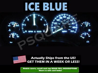 Gauge Cluster LED Dashboard Bulbs Ice Blue For Chevy Blazer S10 GMC Jimmy 01 05 - Image 1 of 2