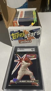 Topps Stars 2001 Complete Set 1-200 Albert Pujols RC Graded SGC 9 - Picture 1 of 2