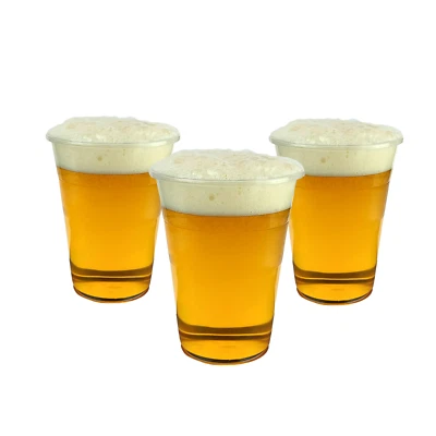 GASTRO-BEDARF-GUTHEIL Einwegbecher Bierbecher Trinkbecher 0,3 Plastikbecher 300ml 12 oz für Partys