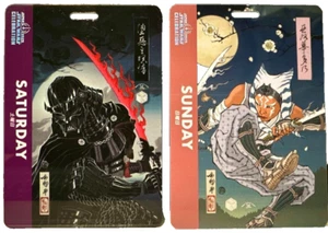 Set Of 2 Ahsoka Tano Darth Vader Star Wars 2025 Ukiyo-e Badge Ticket LTD Japan - Picture 1 of 3