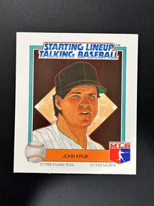 1988 PARKER BROTHERS STARTAUFSTELLUNG SPRECHENDER BASEBALL SAN DIEGO JOHN KRUK 13 - Bild 1 von 2