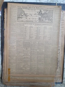 Periódico Historia del Barco 1910 MAPA CRUCE ATLÁNTICO + PRISA POR EL MEDITERRÁNEO - Imagen 1 de 1