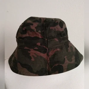 Old Navy Bucket Hat Sun Hat Boonie Camo Black Reversible Men's One Size - Picture 1 of 7