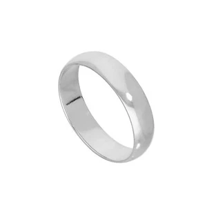 Sterling Silver 5mm D Shaped Wedding Band Ring Size I - Z+5 Plain - Picture 1 of 92
