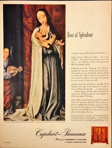 1943 Farnsworth Television & Radio Ave Maria Blessed Mother Vintage Print Ad - Picture 1 of 6
