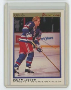 1991-92 O-Pee-Chee Premier Brian Leetch . New York Rangers #61 - Picture 1 of 2