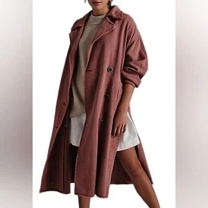 Free people kelly french coat size small color cherry chai size Small - Picture 1 of 1