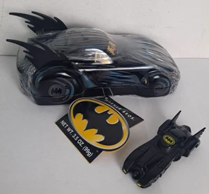 BATMAN & ROBIN Candy Tin BATMOBILE, 2002 Warner Bros 1989 Ertl Diecast NEW w/Tag - Picture 1 of 6