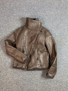 Faux Leather Womens Moto Jacket Size Medium Brown  Urban Republic NEW - Picture 1 of 7