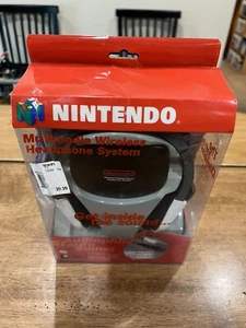 Rare Nintendo 64 Multimedia Wireless Headphone System Complete Open Box - Picture 1 of 6