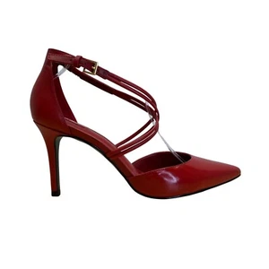 Aldo Women’s Red Patent Leather Strappy Pointed Toe Heels Size 8 - Picture 1 of 8