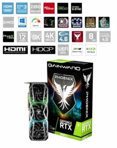 GAINWARD Video Card GeForce RTX3080Ti PHOENIX PCI-Exp Gen4 x16 12GB GDDR6X Japan - Picture 1 of 7