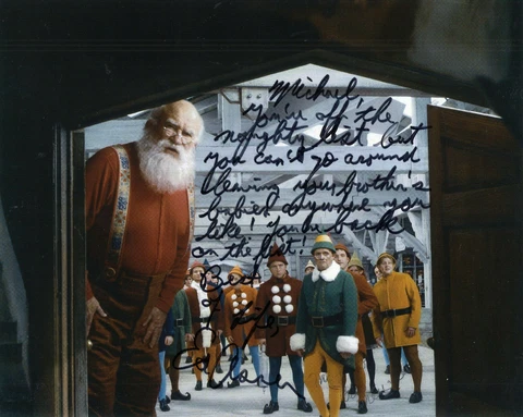 ED ASNER+BOB NEWHART HAND SIGNED 8x10 PHOTO+COA      GREAT POSE ELF   TO MICHAEL Cover