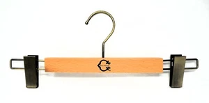 Wonder Pant Gonna Appendiabiti in Legno con Clip in Metallo Ottone Antico Regolabili 10pz - Foto 1 di 3