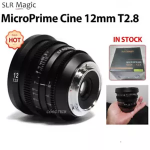 SLR Magic MicroPrime 12mm T2.8 Ultra Wide Angle Cine Lens Sony E-Mount Cameras - Picture 1 of 12