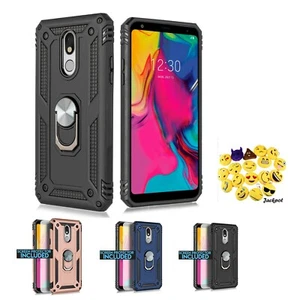 Für LG Stylo 5 Titangehäuse robuste Ringhülle [Magnethalterung bereit] + Bildschirm + Emoji  - Bild 1 von 13
