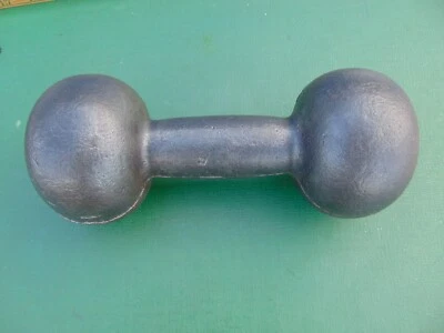 Antigua mancuerna Globe Ball de hierro fundido 13,4 libras. Limpio Foto 1 de 4