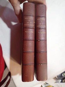 1897 Letters of  ELIZABETH BARRETT BROWNING Lot of 2 volumes Frederic Kenyon - Picture 1 of 15