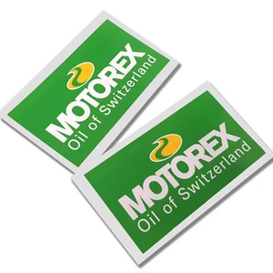 Motorex sponsor stickers motorcycle decals custom graphics x 2 small - Picture 1 of 3