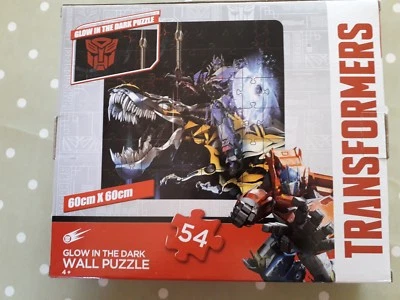 Transformers Glow in The Dark 54 Piece Wall Puzzle Self Adhesive Jigsaw   New - Image 1 of 4