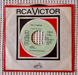 DOLLY PARTON He's A Go Getter b/w Daddy Orig '69 RCA Promo Vinyl 45 w/Sleeve NM- - Picture 1 of 1