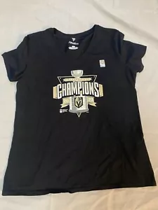 FANATICS WOMEN Black V-neck Vegas Golden Knights 2023 Stanley Cup Champions L - Picture 1 of 2